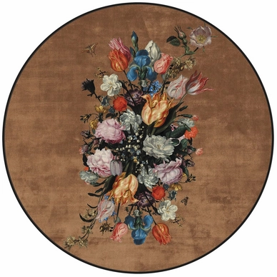 Essenza Beautiful Bouquet Vloerkleed Ø 90 cm - Bruin
