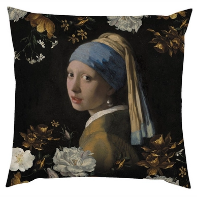 Essenza Floral Girl Sierkussen - Zwart