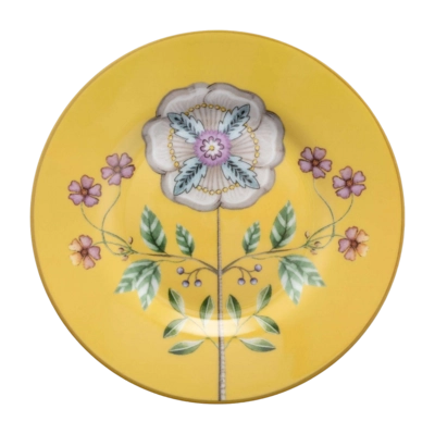 Pip Studio Lily & Lotus Bord Yellow Home Petit Four 12 cm (Set van 6)