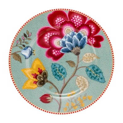 Pip Studio Blooming Tales Bord Fantasy Blue Home Plate 17 cm Set van 6