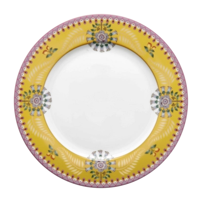 Pip Studio Home Plate Lily & Lotus Bord Yellow 23 cm (Set van 6)