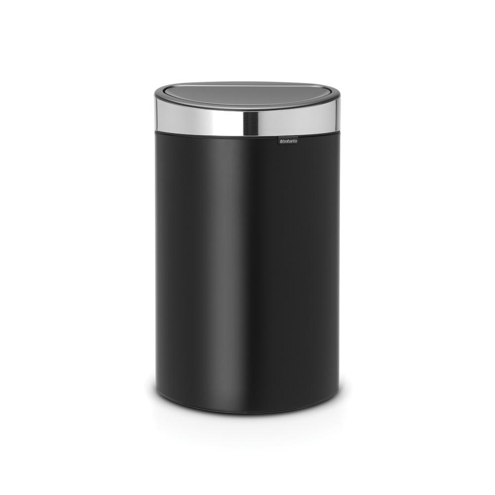 Brabantia Touch Bin afvalemmer 40 ltr. Matt Zwart – Matt Steel Fingerprint Proof