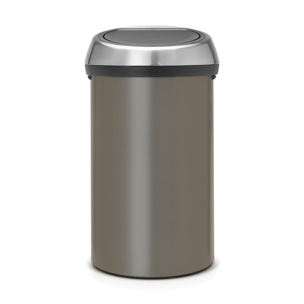 Brabantia Touch Bin afvalemmer 60 ltr. Platinum – Matt Steel Fingerprint Proof