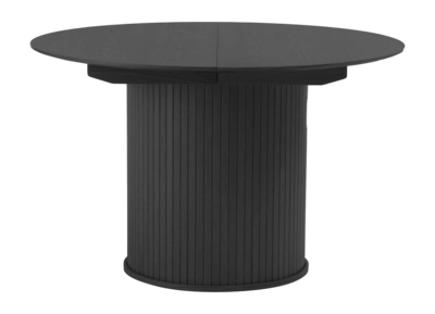 by fonQ Alon Eettafel Uitschuifbaar Rond 120/167 x 120 cm - Zwart Eiken