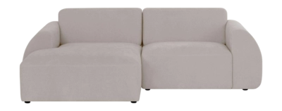 by fonQ Bink 2,5-zits Hoekbank met Chaise Longue Links - Bouclé - Ecru