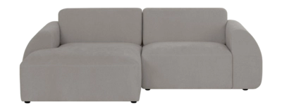 by fonQ Bink 2,5-zits Hoekbank met Chaise Longue Links - Bouclé - Grijs