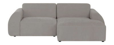 by fonQ Bink 2,5-zits Hoekbank met Chaise Longue Rechts - Bouclé - Grijs