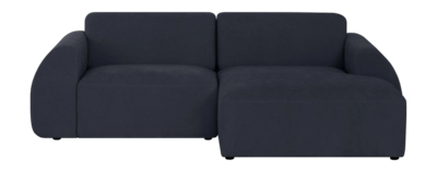 by fonQ Bink 2,5-zits Hoekbank met Chaise Longue Rechts - Bouclé - Zwart