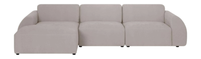 by fonQ Bink 3-zits Hoekbank met Chaise Longue Links - Bouclé - Ecru