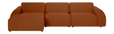 by fonQ Bink 3-zits Hoekbank met Chaise Longue Links - Bouclé - Terra