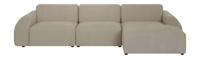 by fonQ Bink 3-zits Hoekbank met Chaise Longue Rechts - Bouclé - Beige