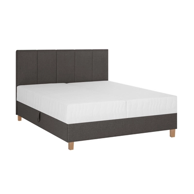 by fonQ Fjora Boxspring met Opbergruimte 140 x 200 cm - Antraciet