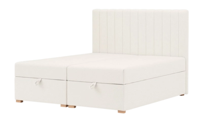 by fonQ Leon Boxspring met Relaxfunctie 160 x 200 cm - Bouclé / Ivoor