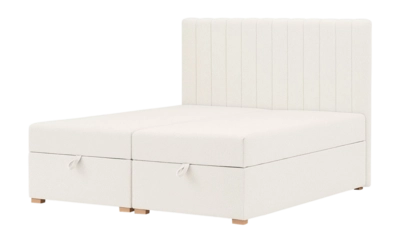 by fonQ Leon Boxspring met Relaxfunctie 180 x 200 cm - Bouclé / Ivoor