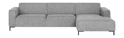 by fonQ Loft Hoekbank met Chaise Longue Rechts - Chenille Melange - Mintgroen