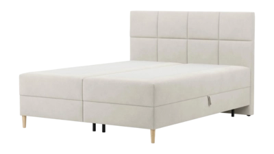 by fonQ Novae Boxspring  met Opbergruimte 160 x 200 cm - Crème / Naturel