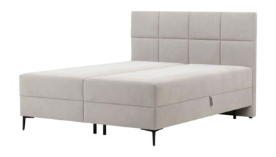 by fonQ Novae Boxspring met Opbergruimte 180 x 200 cm - Beige / Zwart