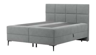 by fonQ Novae Boxspring  met Opbergruimte 180 x 200 cm - Grijs / Zwart