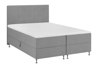 by fonQ Nubo Boxspring met Opbergruimte en Hoofdbord - 160 x 200 cm - Grijs