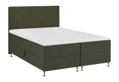 by fonQ Nubo Boxspring met Opbergruimte en Hoofdbord - 160 x 200 cm - Mosgroen