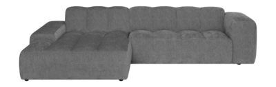 by fonQ Plume 3-zits Hoekbank met Chaise Longue XL Links - Chenille - Antraciet