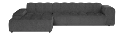 by fonQ Plume 4-zits Hoekbank met Chaise Longue XL Links - Chenille - Groen