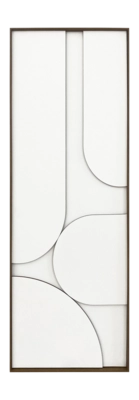 by fonQ Raised Abstraction Schilderij - Balanced - 40 x 118 cm - Bordeaux / Walnoot