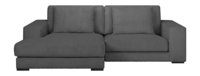by fonQ Snug 2-zits Hoekbank met Chaise Longue Links - Donkergrijs
