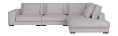 by fonQ Snug 4-zits Hoekbank met Chaise Longue Rechts - Lichtgrijs