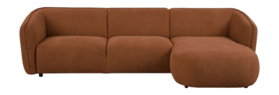 by fonQ Soft Hoekbank met Chaise Longue Rechts - Micro Chenille - Terra