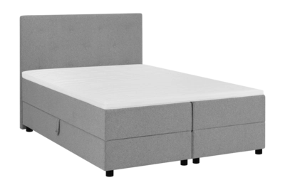 by fonQ Stilo Boxspring met Opbergruimte en Hoofdbord - 160 x 200 cm - Grijs