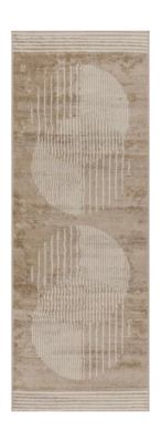 by fonQ Weeve Runner Vloerkleed 80 x 220 cm - Donker Beige