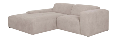 by fonQ Wonder 3-zits Hoekbank met Chaise Longue XL Links - Rib - Beige