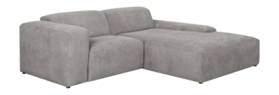 by fonQ Wonder 3-zits Hoekbank met Chaise Longue XL Rechts - Rib - Grijs