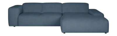 by fonQ Wonder 4-zits Hoekbank met Chaise Longue Rechts XL - Rib - Navy