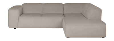 by fonQ Wonder 4-zits Hoekbank Rechts - Open Eind - Rib - Beige