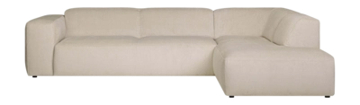 by fonQ Wonder 5-zits Hoekbank Rechts - Open Eind - Rib - Beige