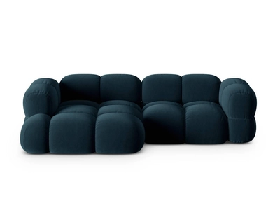 Cosmopolitan Design Loretto 2,5-zits Hoekbank Links - Velvet - Donker Turquoise