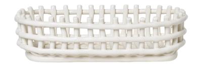 Ferm Living Ceramic Mand Oval - Off-White