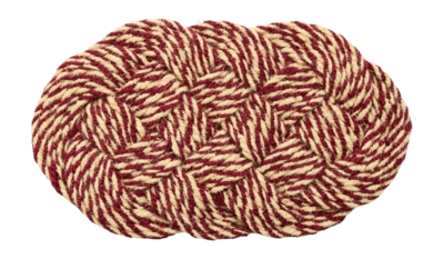 HAY Coco Swirl Deurmat - Bordeaux / Off-White