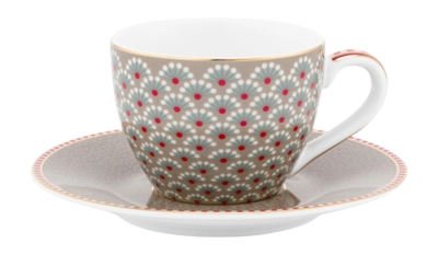 Pip Studio Home Blooming Tales Espressokop met schotel Khaki