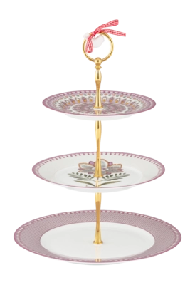 Pip Studio Lily & Lotus Etagère Lilac Home 3/Layer Cake Stand