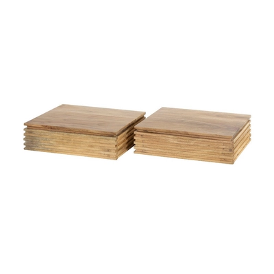 Fraaai - Hugo nachtkastje klein - massief acacia naturel | set van 2
