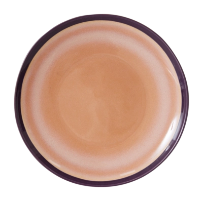 HKliving 70's Ceramics Dinerbord Ø 27,5 cm - Set van 2 - Bedrock