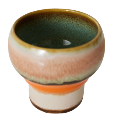 HKliving 70's Ceramics Lungo Mok 0,24 L - Set van 2 - Basalt