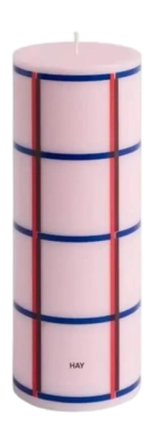 HAY Column Kaars Ø 7 cm - Roze / Rood / Donkerblauw