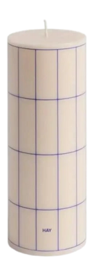 HAY Column Kaars Ø 7 cm - Off-White / Blauw