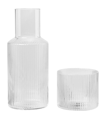 Ferm Living Ripple Karaf Set van 2 - Clear