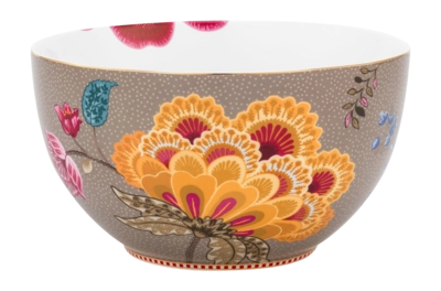 Pip Studio Blooming Tales Kom Khaki Home Bowl Fantasy 18 cm Set van 2