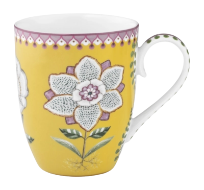 Pip Studio Lily & Lotus Mok Yellow Home Mug Large (Set van 6)